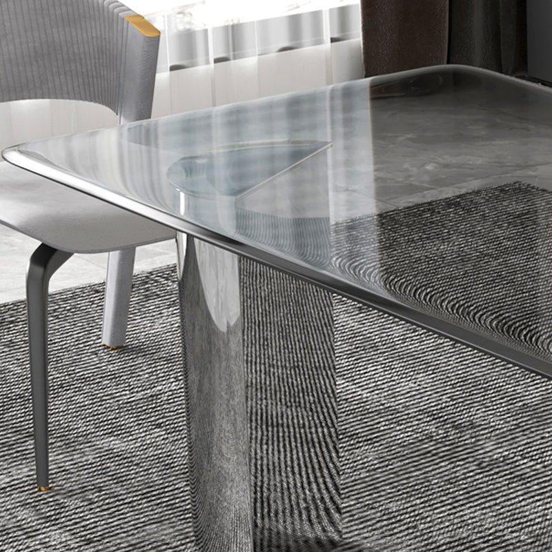 Cuisine 1/2/3/5 Ensemble de restaurants PCS avec table de salle à peine en verre et chaises grises