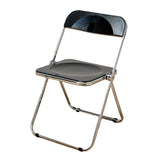 Contemporary Open Back Metal Folding Armless Dining Chairs(Set of 4/8) Clearhalo 'Dining Chairs' 'Dining Tables & Seating' 'dining_chair' 'furn' 'furn_dining_chair' 'Furniture' 'Kitchen & Dining Furniture' 7855071