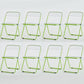 Contemporary Open Back Metal Folding Armless Dining Chairs(Set of 4/8) Green 8 Piece Set Clearhalo 'Dining Chairs' 'Dining Tables & Seating' 'dining_chair' 'furn' 'furn_dining_chair' 'Furniture' 'Kitchen & Dining Furniture' 7855088