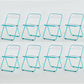 Contemporary Open Back Metal Folding Armless Dining Chairs(Set of 4/8) Light Blue-Clear 8 Piece Set Clearhalo 'Dining Chairs' 'Dining Tables & Seating' 'dining_chair' 'furn' 'furn_dining_chair' 'Furniture' 'Kitchen & Dining Furniture' 7855098