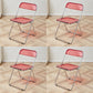 Contemporary Open Back Metal Folding Armless Dining Chairs(Set of 4/8) Light Red 4 Piece Set Clearhalo 'Dining Chairs' 'Dining Tables & Seating' 'dining_chair' 'furn' 'furn_dining_chair' 'Furniture' 'Kitchen & Dining Furniture' 7855105_8b268e08-8547-45e4-b784-eca1b1da199a