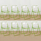 Contemporary Open Back Folding Metal Armless Dining Chairs(Set of 4/8)