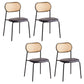 Modern & Contemporary Open Back Stackable Dining Chairs(Set of 4/8) Black 4 Piece Set Clearhalo 'Dining Chairs' 'Dining Tables & Seating' 'dining_chair' 'furn' 'furn_dining_chair' 'Furniture' 'Kitchen & Dining Furniture' 7855354