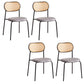 Modern & Contemporary Open Back Stackable Dining Chairs(Set of 4/8) Light Gray 4 Piece Set Clearhalo 'Dining Chairs' 'Dining Tables & Seating' 'dining_chair' 'furn' 'furn_dining_chair' 'Furniture' 'Kitchen & Dining Furniture' 7855370