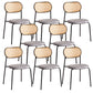 Modern & Contemporary Open Back Stackable Dining Chairs(Set of 4/8) Light Gray 8 Piece Set Clearhalo 'Dining Chairs' 'Dining Tables & Seating' 'dining_chair' 'furn' 'furn_dining_chair' 'Furniture' 'Kitchen & Dining Furniture' 7855371