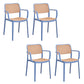 Modern & Contemporary Open Back Stackable Dining Chairs(Set of 4/8) Light Blue 4 Piece Set Clearhalo 'Dining Chairs' 'Dining Tables & Seating' 'dining_chair' 'furn' 'furn_dining_chair' 'Furniture' 'Kitchen & Dining Furniture' 7855380