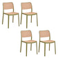 Modern & Contemporary Open Back Stackable Dining Chairs(Set of 4/8) Green 4 Piece Set Clearhalo 'Dining Chairs' 'Dining Tables & Seating' 'dining_chair' 'furn' 'furn_dining_chair' 'Furniture' 'Kitchen & Dining Furniture' 7855382