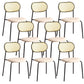 Modern & Contemporary Open Back Stackable Dining Chairs(Set of 4/8) Off-White 8 Piece Set Clearhalo 'Dining Chairs' 'Dining Tables & Seating' 'dining_chair' 'furn' 'furn_dining_chair' 'Furniture' 'Kitchen & Dining Furniture' 7855385