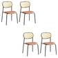 Modern & Contemporary Open Back Stackable Dining Chairs(Set of 4/8) Light Brown 4 Piece Set Clearhalo 'Dining Chairs' 'Dining Tables & Seating' 'dining_chair' 'furn' 'furn_dining_chair' 'Furniture' 'Kitchen & Dining Furniture' 7855386