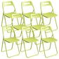 Moderne klappbare Back Metal Armless Ess Chairs (Set 4/8)