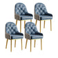 Modern Style Home Solid Back Metal Dining Arm Chair(Set of 4/8) Dark Blue 4 Piece Set Clearhalo 'Dining Chairs' 'Dining Tables & Seating' 'dining_chair' 'furn' 'furn_dining_chair' 'Furniture' 'Kitchen & Dining Furniture' 7855506