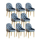 Modern Style Home Solid Back Metal Dining Arm Chair(Set of 4/8) Dark Blue 8 Piece Set Clearhalo 'Dining Chairs' 'Dining Tables & Seating' 'dining_chair' 'furn' 'furn_dining_chair' 'Furniture' 'Kitchen & Dining Furniture' 7855507