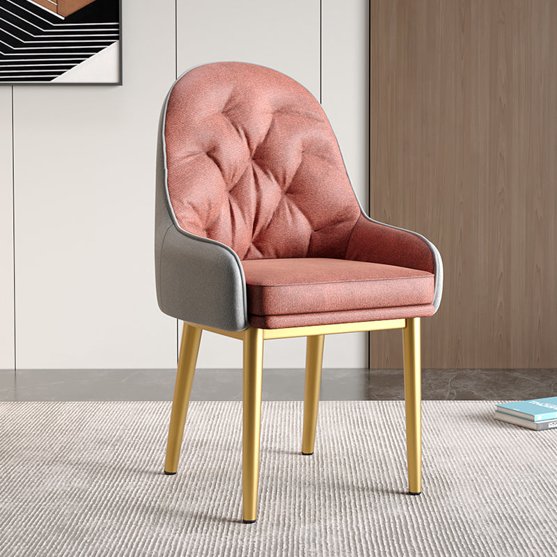 Modern Style Home Solid Back Metal Dining Arm Chair(Set of 4/8) Clearhalo 'Dining Chairs' 'Dining Tables & Seating' 'dining_chair' 'furn' 'furn_dining_chair' 'Furniture' 'Kitchen & Dining Furniture' 7855508