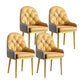 Modern Style Home Solid Back Metal Dining Arm Chair(Set of 4/8) Golden 4 Piece Set Clearhalo 'Dining Chairs' 'Dining Tables & Seating' 'dining_chair' 'furn' 'furn_dining_chair' 'Furniture' 'Kitchen & Dining Furniture' 7855513