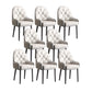 Modern Style Home Solid Back Metal Dining Arm Chair(Set of 4/8) Beige Black Gray 8 Piece Set Clearhalo 'Dining Chairs' 'Dining Tables & Seating' 'dining_chair' 'furn' 'furn_dining_chair' 'Furniture' 'Kitchen & Dining Furniture' 7855535