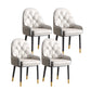 Modern Style Home Solid Back Metal Dining Arm Chair(Set of 4/8) Beige Black 4 Piece Set Clearhalo 'Dining Chairs' 'Dining Tables & Seating' 'dining_chair' 'furn' 'furn_dining_chair' 'Furniture' 'Kitchen & Dining Furniture' 7855536
