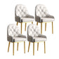 Modern Style Home Solid Back Metal Dining Arm Chair(Set of 4/8) Beige Gold 4 Piece Set Clearhalo 'Dining Chairs' 'Dining Tables & Seating' 'dining_chair' 'furn' 'furn_dining_chair' 'Furniture' 'Kitchen & Dining Furniture' 7855538