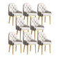 Modern Style Home Solid Back Metal Dining Arm Chair(Set of 4/8) Beige Gold 8 Piece Set Clearhalo 'Dining Chairs' 'Dining Tables & Seating' 'dining_chair' 'furn' 'furn_dining_chair' 'Furniture' 'Kitchen & Dining Furniture' 7855539