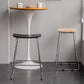 Contemporary Wood and Metal Backless Counter Height Stools for Living Room