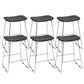Contemporary Wood and Metal Backless Counter Height Stools for Living Room