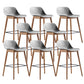 Contemporary Plastic Armless Bar Stool with Beech Solid Wood Base