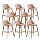 Contemporary Plastic Armless Bar Stool with Beech Solid Wood Base