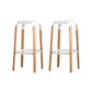 Contemporary Square Backless Bar Stool with Beech Solid Wood Legs 2 Piece Set Clearhalo 'Bar Furniture' 'Bar Stools' 'bar_stools' 'furn' 'furn_bar_stools' 'Furniture' 'Kitchen & Dining Furniture' 7855843