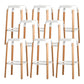 Contemporary Square Backless Bar Stool with Beech Solid Wood Legs 8 Piece Set Clearhalo 'Bar Furniture' 'Bar Stools' 'bar_stools' 'furn' 'furn_bar_stools' 'Furniture' 'Kitchen & Dining Furniture' 7855849