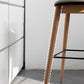 Contemporary 29.9-inch Backless Bar Stool with Solid Wood Base