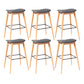 Contemporary 29.9-inch Backless Bar Stool with Solid Wood Base