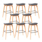 Contemporary 29.9-inch Backless Bar Stool with Solid Wood Base