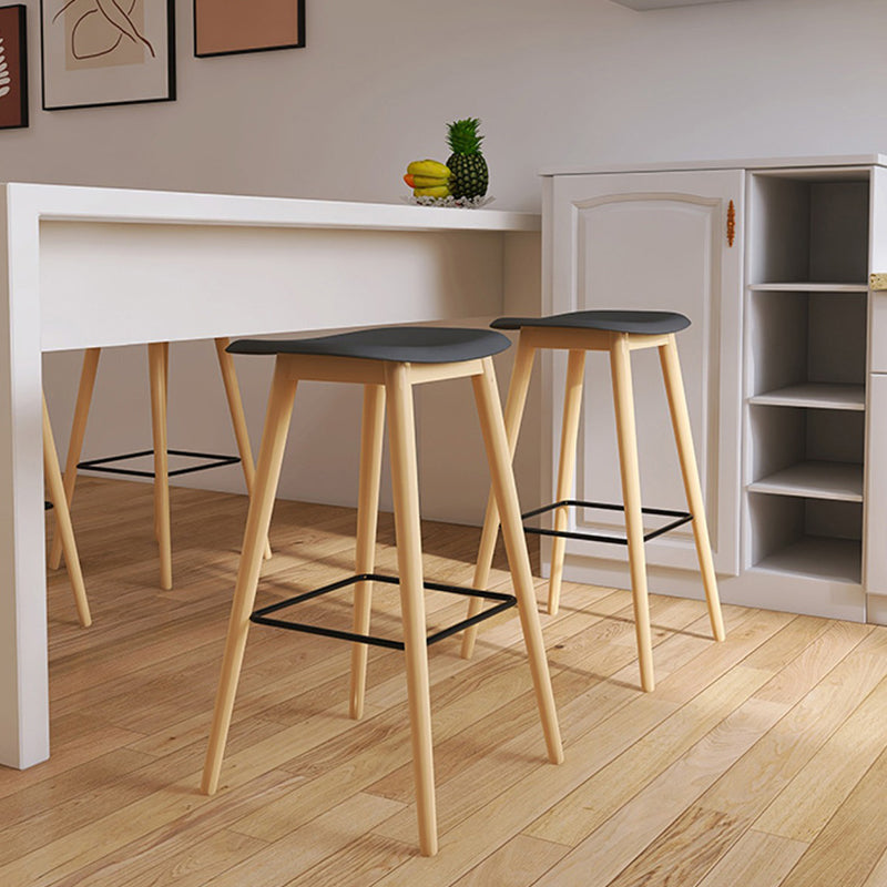 Hedendaagse 29,9-inch Backless Bark-ontlasting met massieve houtbasis