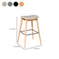 Contemporary 29.9-inch Backless Bar Stool with Solid Wood Base