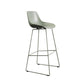 Tabouret de bar sans bras bas en plastique contemporain avec base en métal