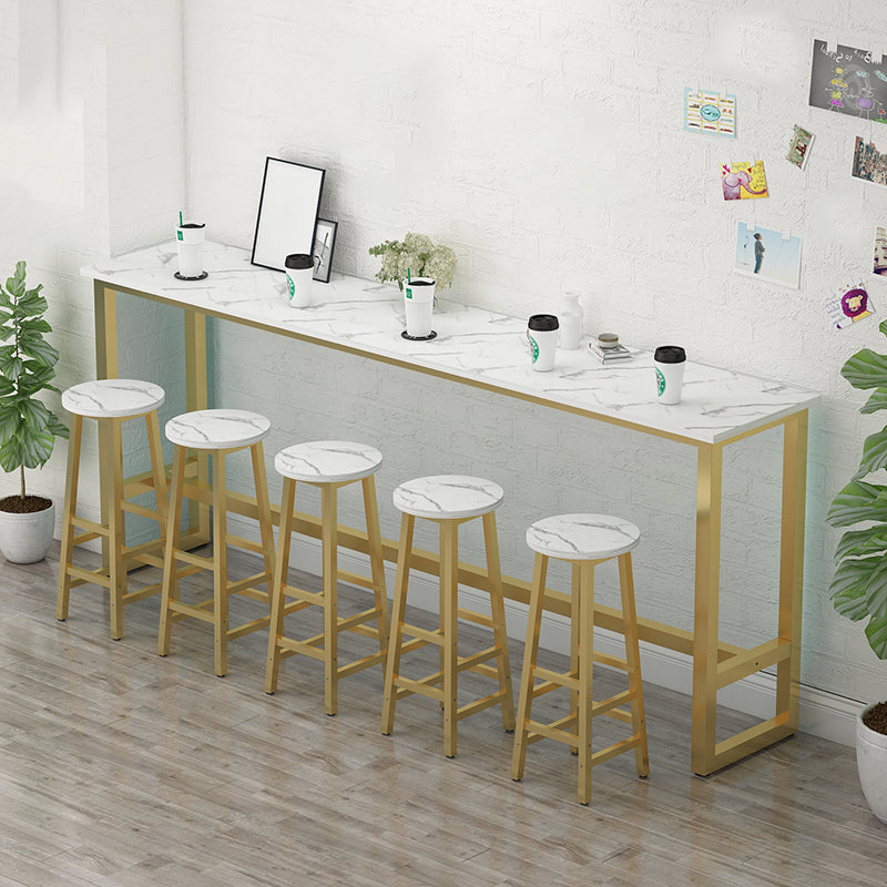 Rectangle Modem & Contemporary Wood Bar Wine Table for Indoor Clearhalo 'Bar Furniture' 'Bar Tables' 'bar_tables' 'furn' 'furn_bar_tables' 'Furniture' 'Kitchen & Dining Furniture' 7856530