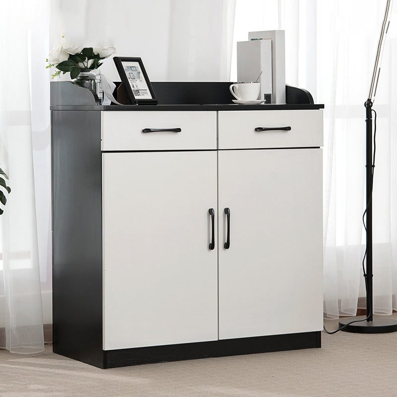 Buffet de comedor de madera de estilo contemporáneo con cajones y gabinetes