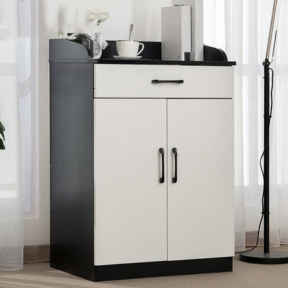 Buffet de comedor de madera de estilo contemporáneo con cajones y gabinetes