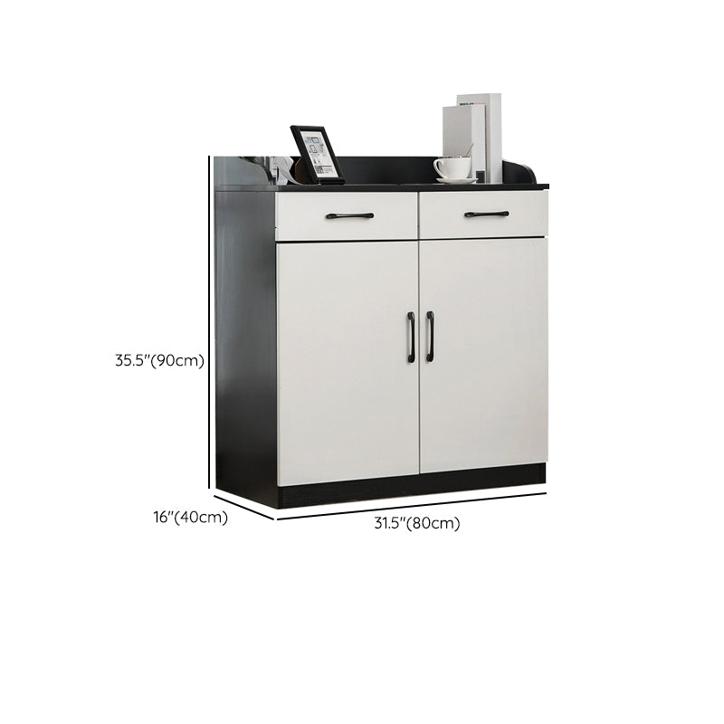 Buffet de comedor de madera de estilo contemporáneo con cajones y gabinetes