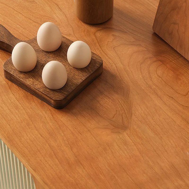 Buffet de comedor de madera maciza contemporánea con gabinetes y cajones