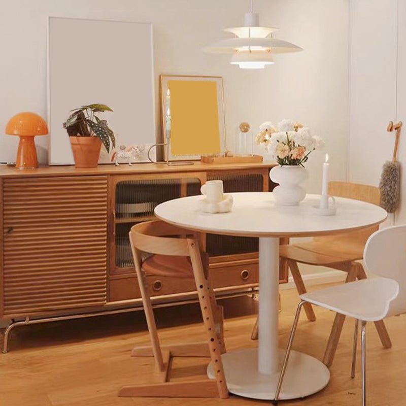 Buffet de comedor de madera maciza contemporánea con gabinetes y cajones