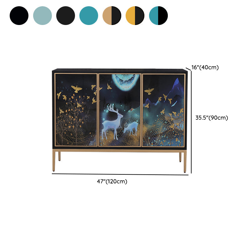 Estantería de estantería ajustable de madera maciza de estilo contemporáneo con gabinetes