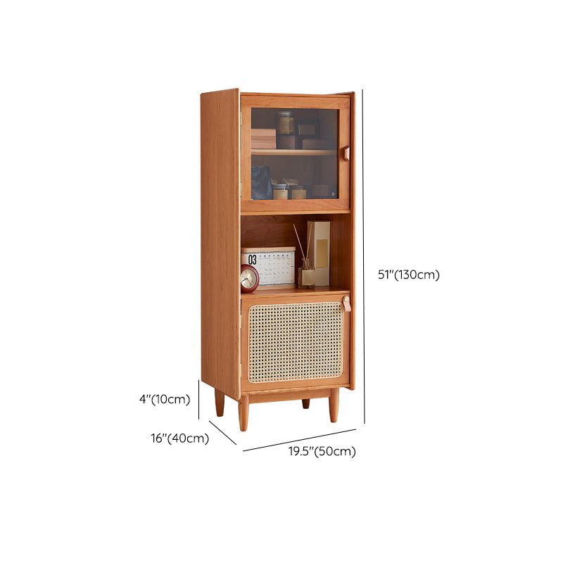 Contemporary Solid Wood Sideboard Cabinet with Doors for Kitchen Clearhalo 'buffet_sideboard' 'Buffets & Sideboards' 'furn' 'furn_buffet_sideboard' 'Furniture' 'Kitchen & Dining Furniture' 7856826