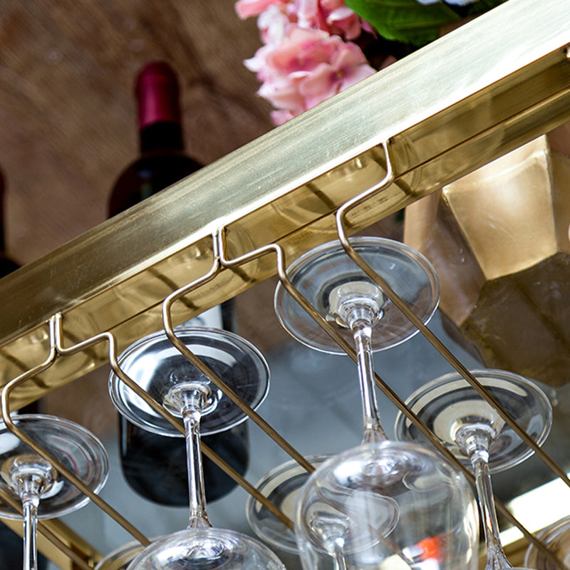 Kit de estante de vino colgante de metal de Glam Style en oro -47.24 "x 13.8" x 6.7 "