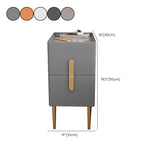 Contemporary Rectangular Bedside Cabinet with 2 Drawers for Bedroom