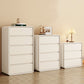 Scandinavian Pine Vertical Storage Chest with Soft-Close Drawers for Home