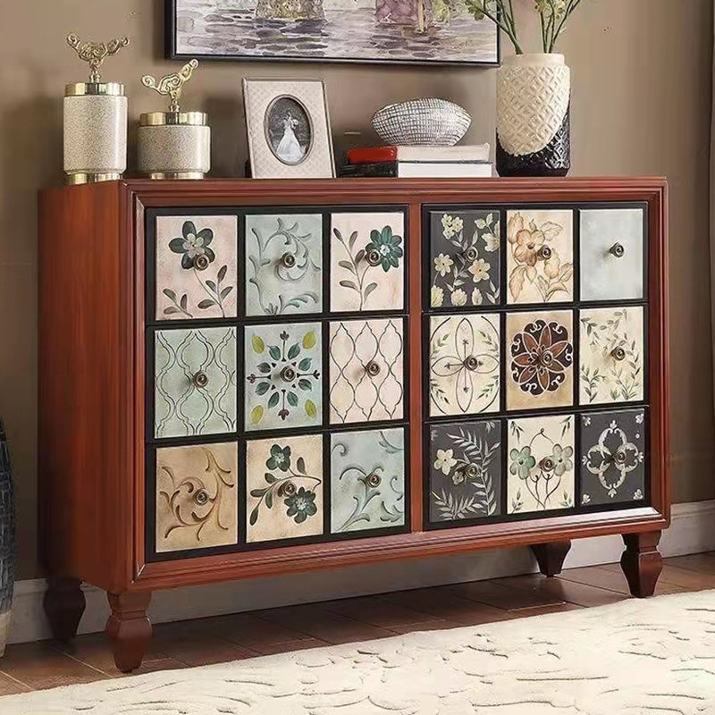 Solid Wood Dresser Traditional Storage Chest Dresser with 3/4/5/6/7 Drawers