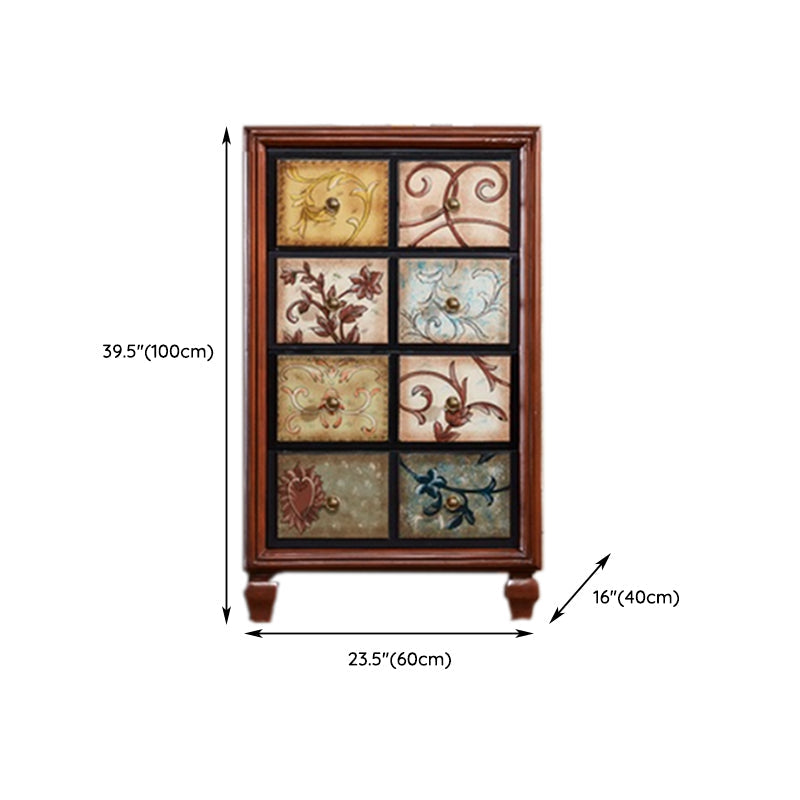 Solid Wood Dresser Traditional Storage Chest Dresser with 3/4/5/6/7 Drawers