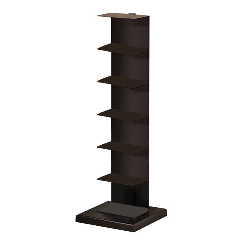 Modern Shelf Bookcase Metal Standard Bookshelf with Shelves for Living Room 13.2"L x 13.2"W x 42.1"H Black Clearhalo 'Bookcases' 'furn' 'furn_bookcases' 'Furniture' 'Office Furniture' 7859801