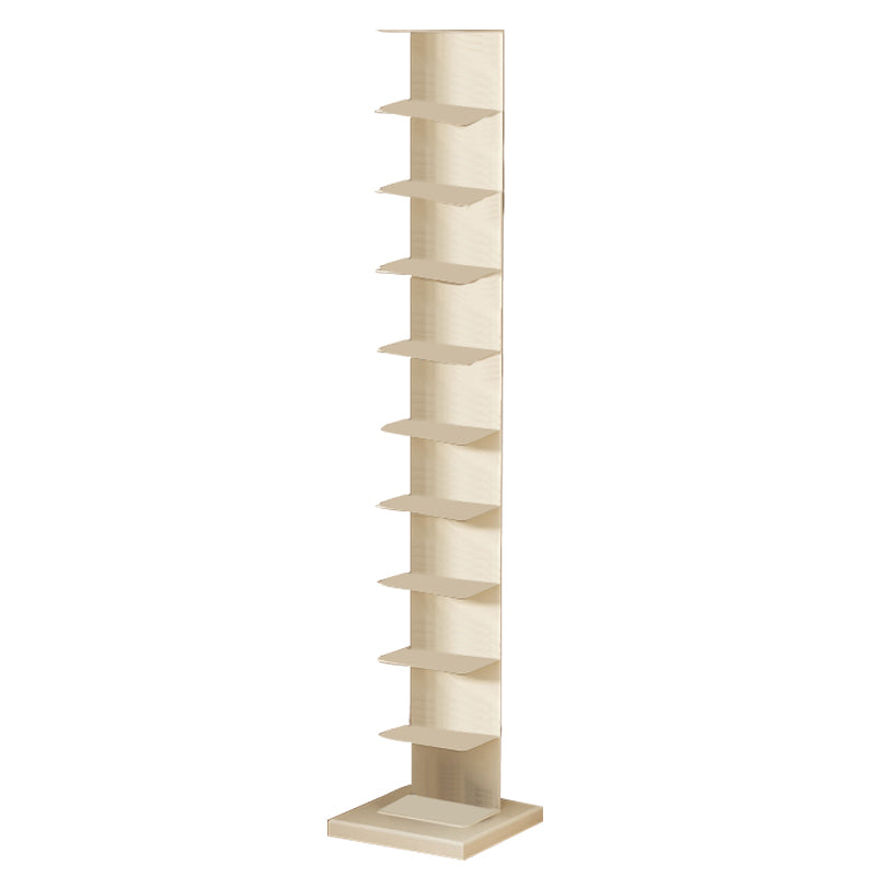 Modern Shelf Bookcase Metal Standard Bookshelf with Shelves for Living Room 13.2"L x 13.2"W x 68.9"H White Clearhalo 'Bookcases' 'furn' 'furn_bookcases' 'Furniture' 'Office Furniture' 7859802