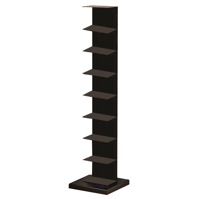 Modern Shelf Bookcase Metal Standard Bookshelf with Shelves for Living Room 13.2"L x 13.2"W x 55.5"H Black Clearhalo 'Bookcases' 'furn' 'furn_bookcases' 'Furniture' 'Office Furniture' 7859804